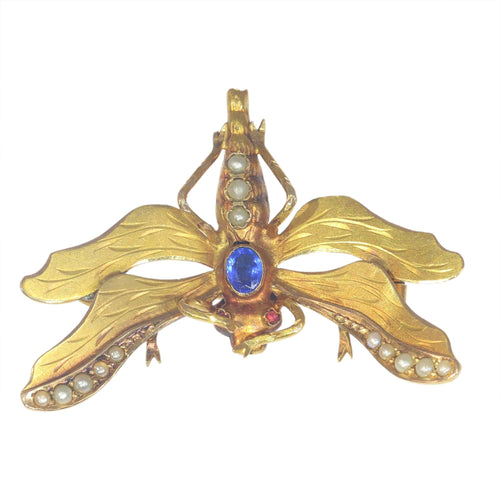 Broche Broche Libellule victorienne 58 Facettes 23131-0271
