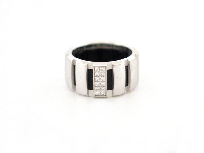 Bague 52 bague CHAUMET class one en or blanc et diamants 58 Facettes 255163