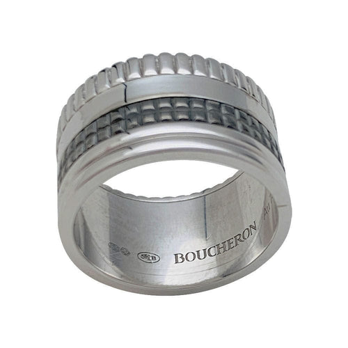 Bague 54 Bague Boucheron, "Quatre Black Edition", en or blanc. 58 Facettes 31251