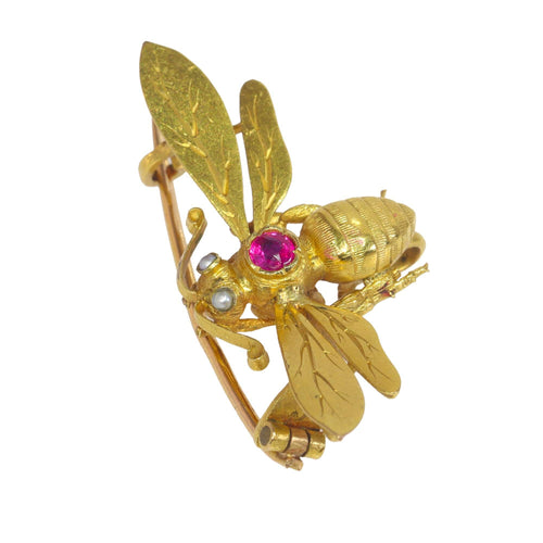 Broche Broche insecte bourdon doré 58 Facettes 22292-0339