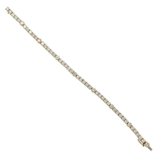 Bracelet Bracelet ligne diamants or jaune. 58 Facettes 30901