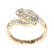 Bague 56 L'amour à travers le temps : bague en or et diamants Belle Époque des années 1920 58 Facettes 24029-0362