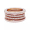Bague 55 Bague Bulgari, "B.Zero1", or rose et diamants. 58 Facettes 32955