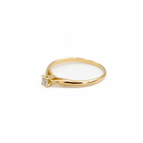 Bague 54 Bague Solitaire Or jaune Diamant 58 Facettes 1660416CN