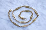 Collier Chaîne de montre ancienne maille filigrane en or jaune 58 Facettes