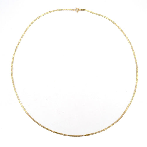 Collier Chaîne or jaune maille marine plate 58 Facettes CVCH10