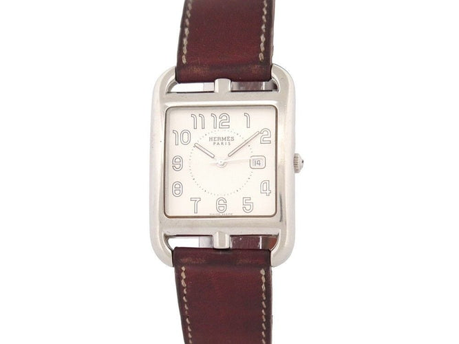 Montre montre HERMES cape cod double tour 40 mm acier quartz 58 Facettes 256312