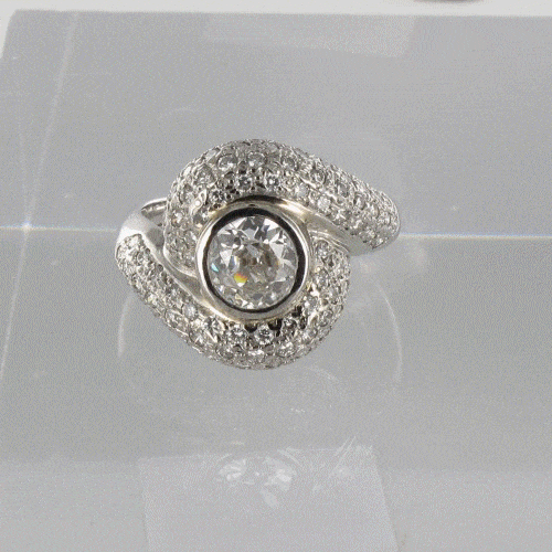 Bague 50 Bague tourbillon diamants or blanc 58 Facettes 15-269-50-1