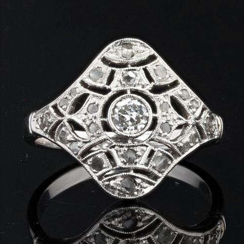 Bague 48 Bague ancienne diamants 58 Facettes 21-203