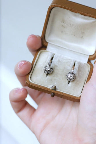Boucles d'oreilles Boucles d'oreilles dormeuses diamants 0,50 Ct 58 Facettes