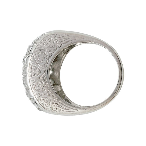 Bague 53 Bague jarretière platine et diamants. 58 Facettes 31232