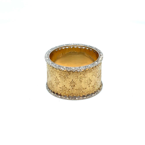 Bague 54-55 Bague en or gravé Mario Buccellati 58 Facettes