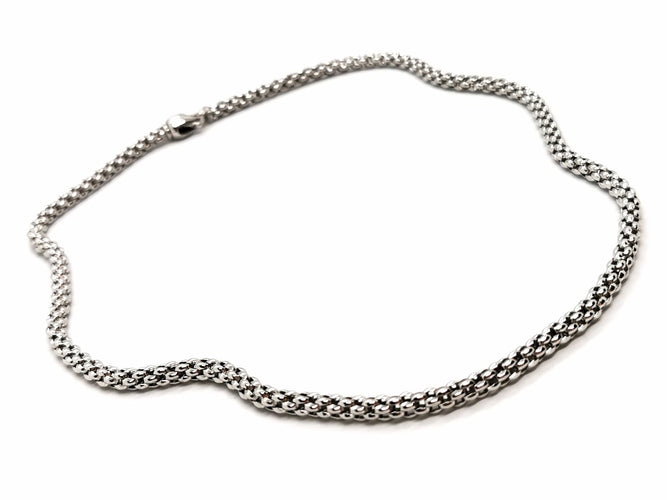 Collier Fope Collier Maille pop-corn  Or blanc 58 Facettes 1696420CN