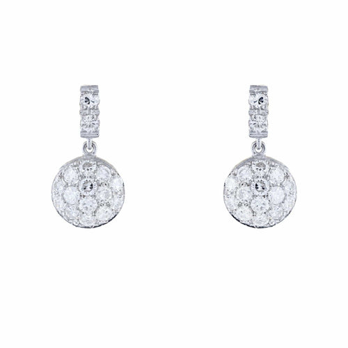 Boucles d'oreilles Boucles d'oreilles diamants or blanc 58 Facettes 22-401B