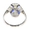 Bague 59 bague de fiançailles diamant et saphir vintage des années 1930 58 Facettes 23271-0610