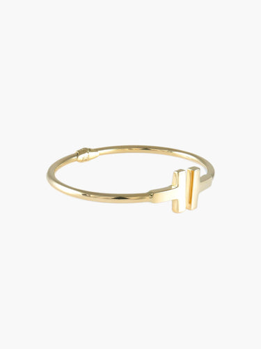 Bracelet Or Jaune BRACELET JONC "T" OR 58 Facettes BO/220032