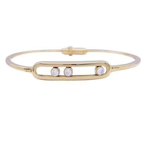 Bracelet Bracelet Messika, "Jonc Move", or jaune, diamants. 58 Facettes 33426
