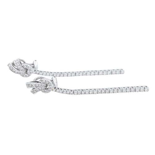 Boucles d'oreilles Boucles d'oreilles Pendantes Or blanc Diamant 58 Facettes 578261CD