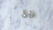 Boucles d'oreilles Boucles d'oreilles Or rose Platine Aigue-marine Diamants 58 Facettes