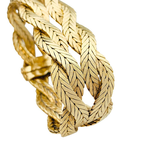 Bracelet Bracelet Buccellati, tresses en or jaune. 58 Facettes 31639