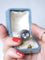 Bague vintage topaze bleue et diamants sur or et argent 58 Facettes