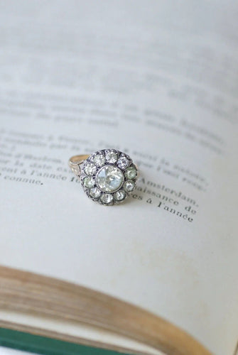 Bague Bague marguerite ancienne pierres du Rhin 58 Facettes