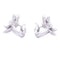Boucles d'oreilles Boucles d'oreilles Van Cleef & Arpels "Lotus" or blanc, diamants. 58 Facettes 33565