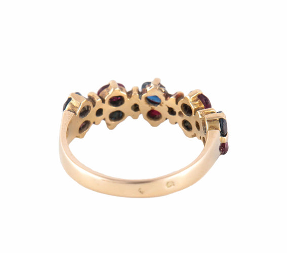 Bague BAGUE "REINA" GRENATS & SAPHIRS 58 Facettes BO/220118