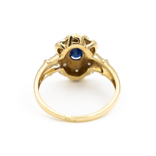 Bague 55 Bague Fleur Or jaune  Saphir 58 Facettes 1670724CN