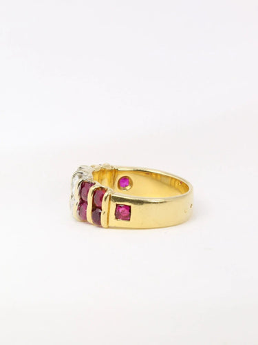 Bague Bague vintage rubis diamants 58 Facettes J38
