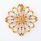 Pendentif Pendentif et broche or jaune du créateur grec Lalaounis ornée de pierres précieuses 58 Facettes