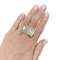 Bague 57 Bague Tank en platine et diamants. 58 Facettes 31424