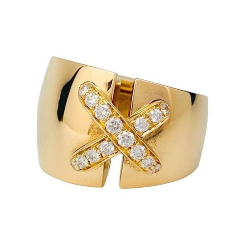 Bague 52 Bague Chaumet, "Liens" grand modèle, or jaune, diamants. 58 Facettes 31528