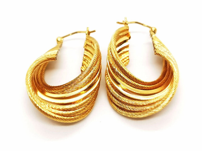 Boucles d'oreilles Boucles d'oreilles Créoles Or jaune 58 Facettes 1643998CN