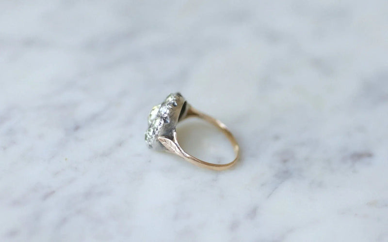 Bague Bague marguerite ancienne pierres du Rhin 58 Facettes