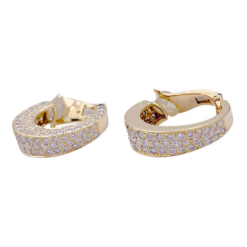 Boucles d'oreilles Clips d'oreilles O.J Perrin, or jaune, diamants. 58 Facettes 32899
