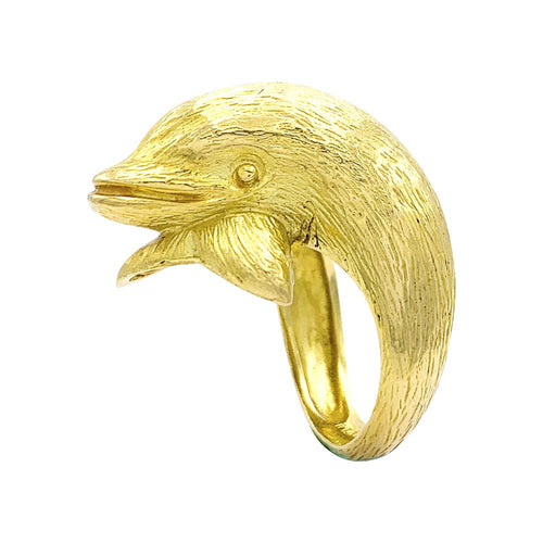Bague 52 Bague Hermès, "Dauphin", or jaune. 58 Facettes 32586