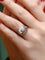 Bague 54 Bague tank Or blanc Platine Diamants 58 Facettes J162