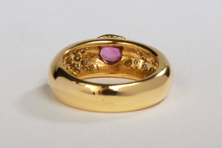 Bague 54 Bague Or jaune Saphir 58 Facettes 00440CN