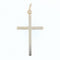 Pendentif Fine croix or strié 58 Facettes 6105
