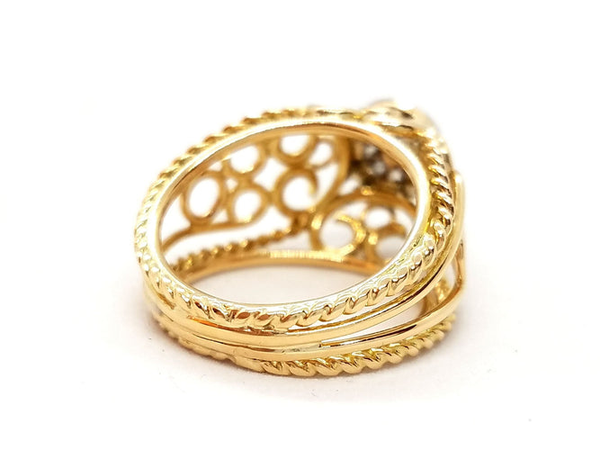 Bague 50 Bague Art déco Or jaune Diamant 58 Facettes 00773CN
