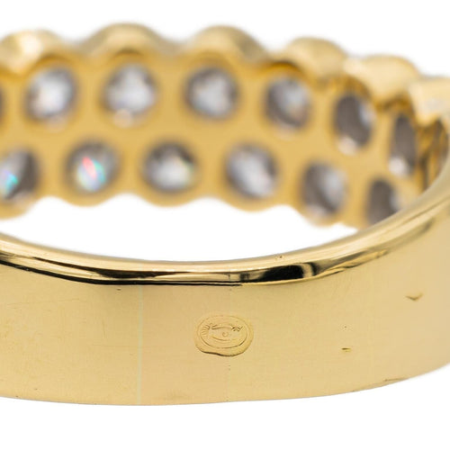 Bague 52 Bague Demi alliance Or jaune Diamant 58 Facettes 2711888CN