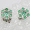 Boucles d'oreilles Puces d'oreilles émeraudes diamants 58 Facettes 21-513