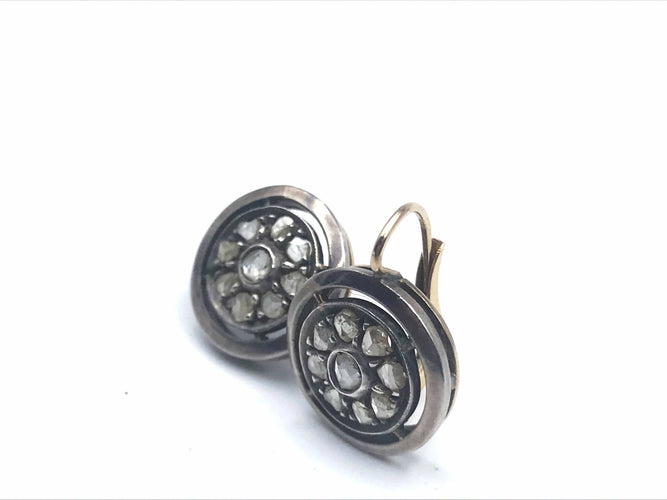 Boucles d'oreilles Boucles d'oreilles Diamants taille rose Empire austro-hongrois 58 Facettes