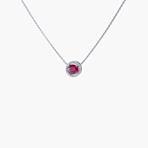 Collier Collier Pendentif Rubis birman 58 Facettes