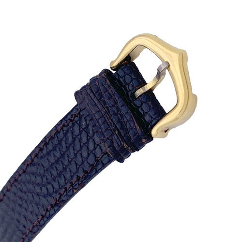 Montre Montre Cartier "Tank Must" argent plaqué or, cadran laqué marron. 58 Facettes 33542