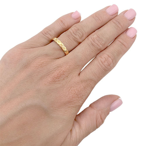 Bague 54 Bague alliance Chanel, "Coco Crush", or jaune. 58 Facettes 32826