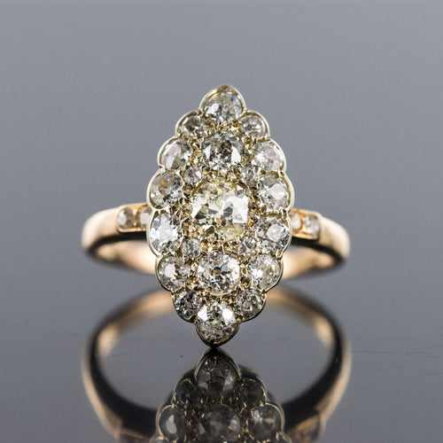 Bague 64 Bague marquise diamants ancienne 58 Facettes 19-622-56