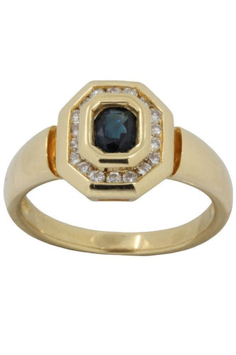 Bague BAGUE MODERNE SAPHIR ET DIAMANTS 58 Facettes 042971