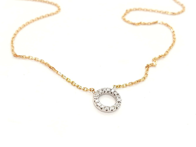 Collier Collier Or rose Diamant 58 Facettes 579193RV